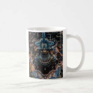 Mug La basilique et la place Saint-Pierre la nuit