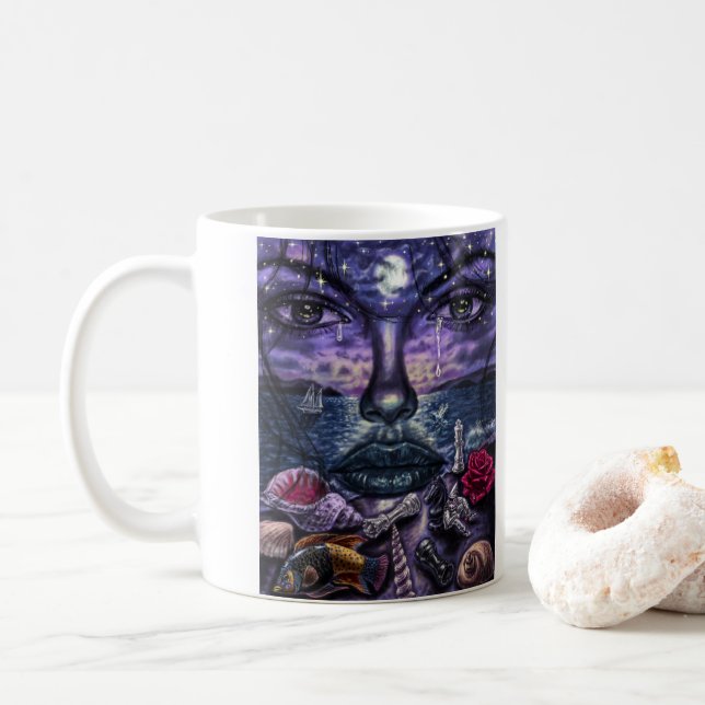 Mug La beauté et la plage (Avec donut)