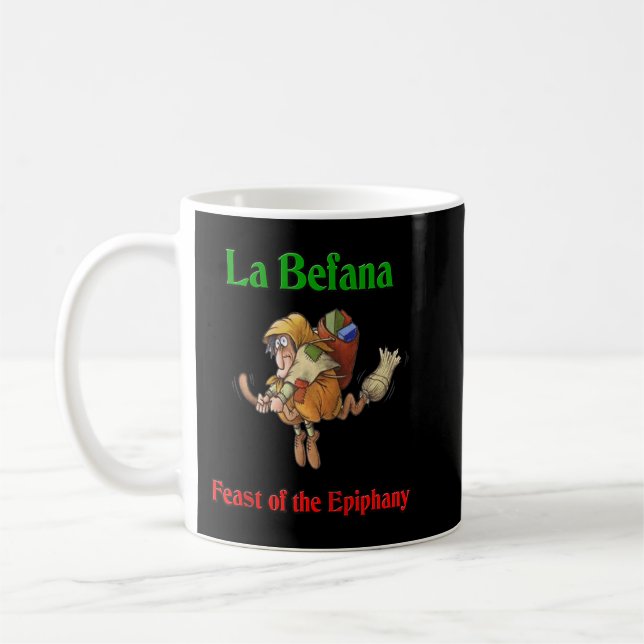 Mug La Befana Fête de l'Epiphanie Raglan Baseball Te (Gauche)