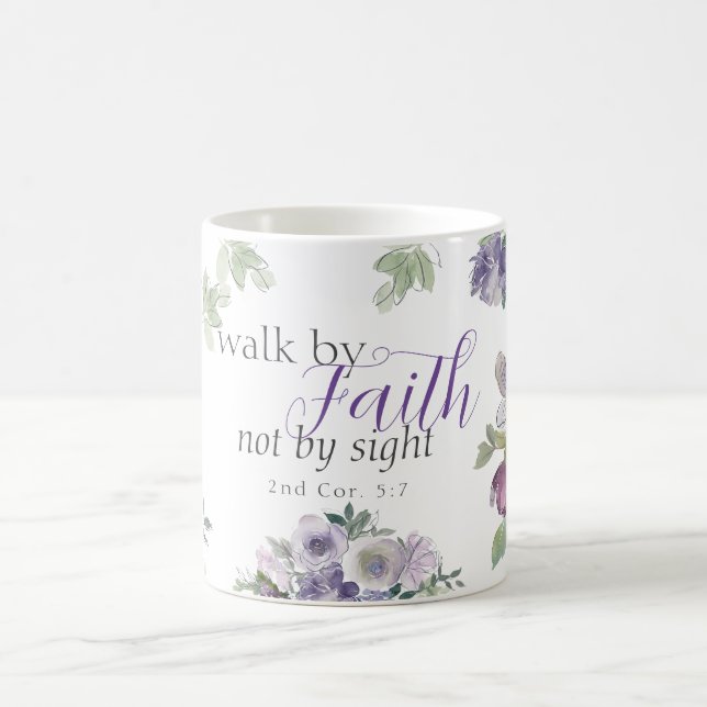Mug La Bible Verse Marcher Par La Foi Pas En Vue (Centre)