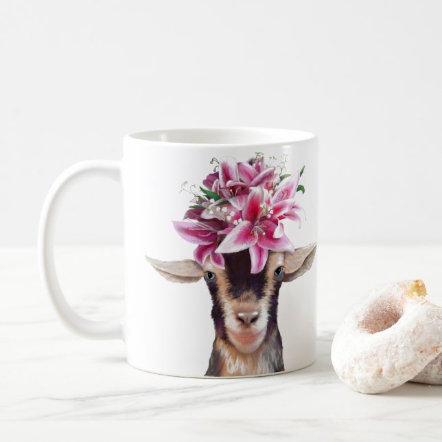 Mug La bouillie de café Lily la chèvre (Avec donut)
