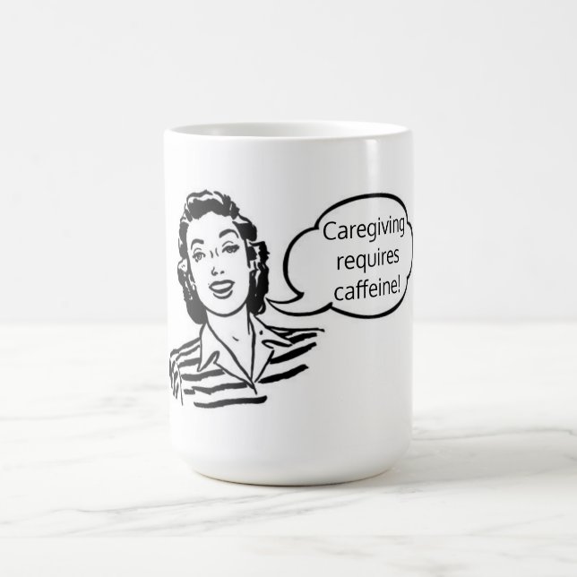 Mug La caféine est indispensable à la prise de soin (Centre)