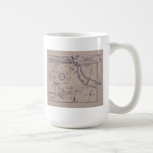 Mug La carte de Peter Pan des jardins de Kensington