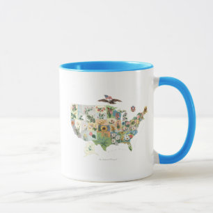 Mug La carte des fleurs des États-Unis - notre bouque