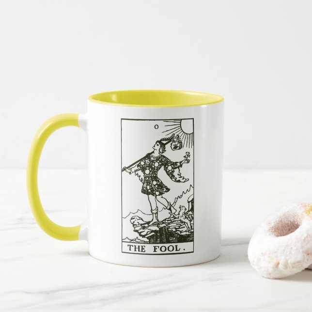 Mug La carte fou Tarot (Avec donut)