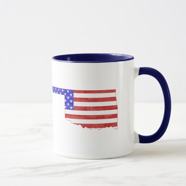 Mug La carte silhouette de l'État d'Oklahoma forme un  (Droite)