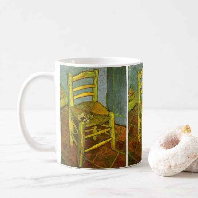 Mug La chaise de Vincent avec son tuyau par van Gogh (Avec donut)