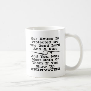 Mug La Chambre est protégée par le bon seigneur et une