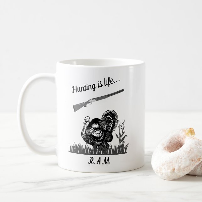 Mug La chasse personnalisée, c'est la vie 5 (Avec donut)