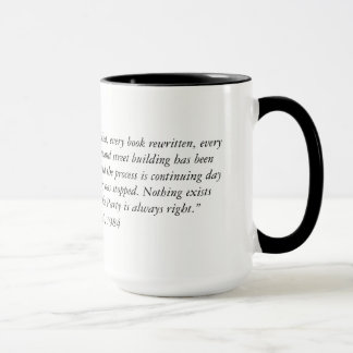 Mug La citation à partir de 1984 deux de George Orwell