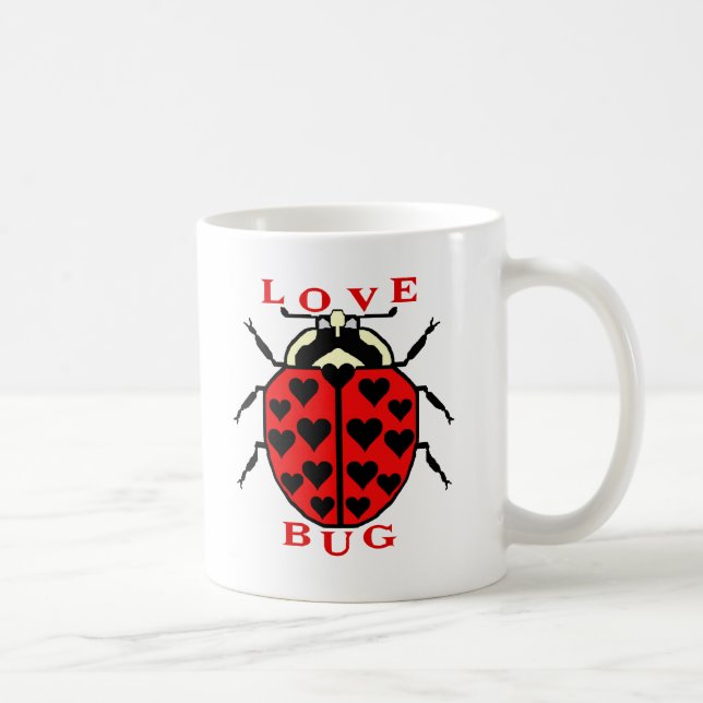 Mug La coccinelle mignonne de Valentine d'insecte (Droite)