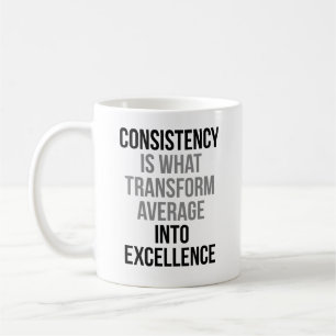 Mug La cohérence transforment la moyenne en excellence