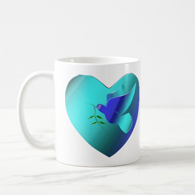 Mug La colombe bleue du coeur du ciel (Gauche)