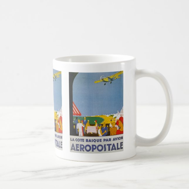 Mug La Côte Basque Par Avion (Droite)