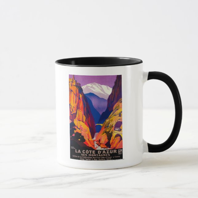 Mug La Côte d'Azur Poster VintageEurope (Droite)