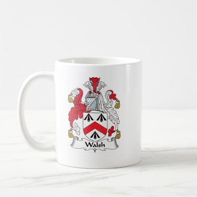Mug La crête de famille de clan de Walsh (Gauche)
