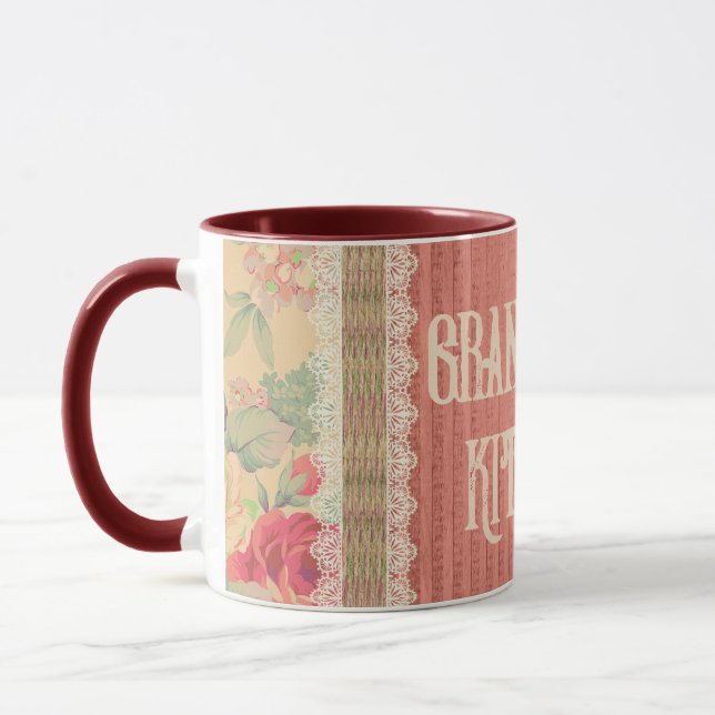 Mug La cuisine de Shabby Chic Floral Grand-mère (Gauche)