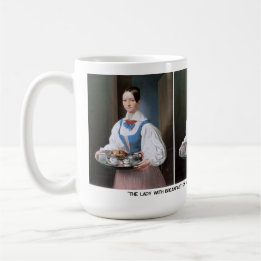 Mug La Dame avec petit déjeuner sur un plateau
