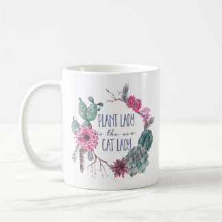 Mug La dame de plante est la nouvelle dame de chat