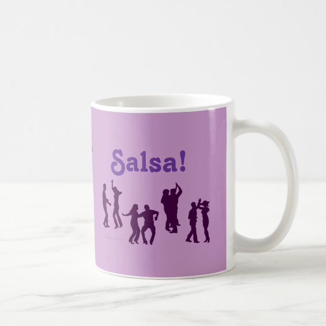 Mug La danse de Salsa pose des silhouettes faites sur (Droite)