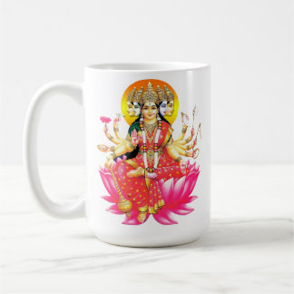 Mug La déesse Gayatri Devi sur Lotus Hindu Deity
