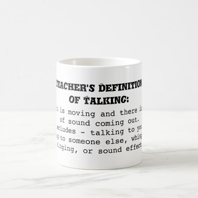 Mug La définition du professeur de parler (Centre)