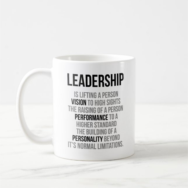 Mug La direction soulève une vision de personne (Gauche)