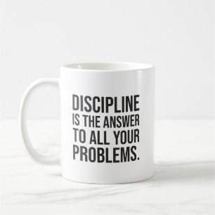 Mug La Discipline Est La Réponse, Gym, Hustle, Succès