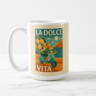 Mug La Dolce Vita - Retro Voyage de la côte italienne