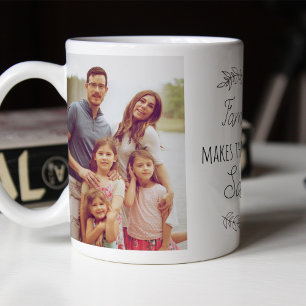 Mug La famille rend le monde plus sûr collage photo sc