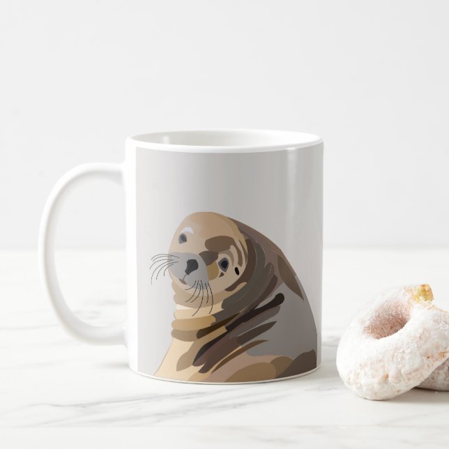 Mug La faune du lion de mer (Avec donut)