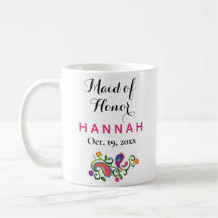 Mug La femme d'honneur Mariage de script de typographi