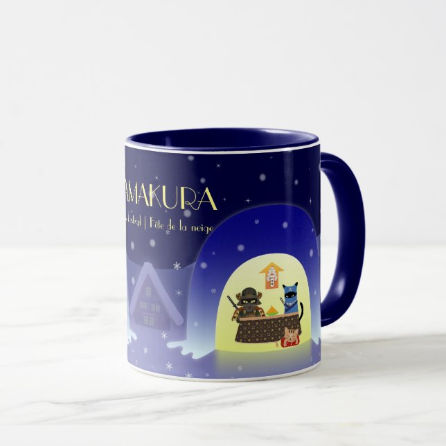 Mug La fête de neige d'Edo-Neko (Devant droit)