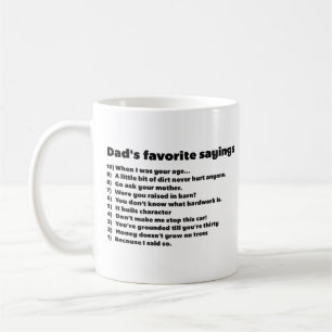 Mug La fête des pères cite des énonciations drôles de