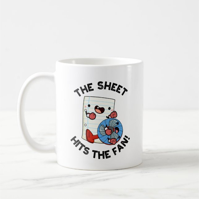 Mug La Feuille Atteint Le Fan Drôle Pun Phrase (Gauche)