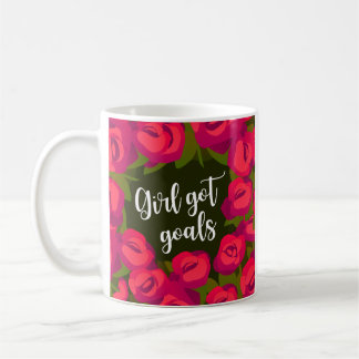 Mug La fille a des buts en rouge et vert