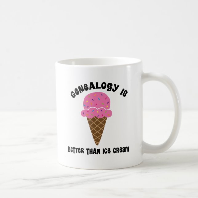 Mug La généalogie est meilleure que la crème glacée (Droite)