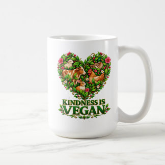 Mug La gentillesse est végane – Laissez votre cœur cho