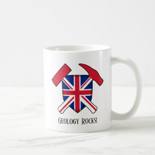 Mug "La géologie, c'est super" Logo marteau croisé dra