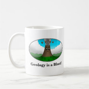 Mug La géologie est explosive ! Volcan de dessin animé