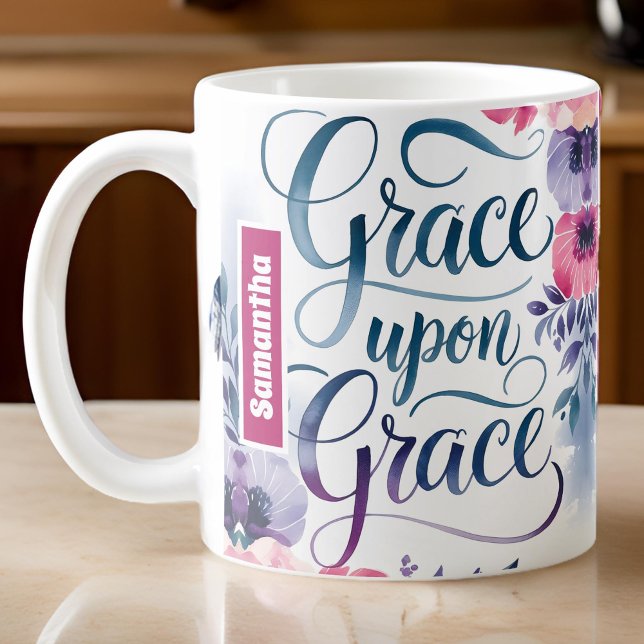 Mug La grâce personnalisée sur la grâce chrétienne (Créateur téléchargé)