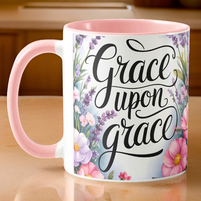 Mug La grâce personnalisée sur la grâce chrétienne fem (Créateur téléchargé)