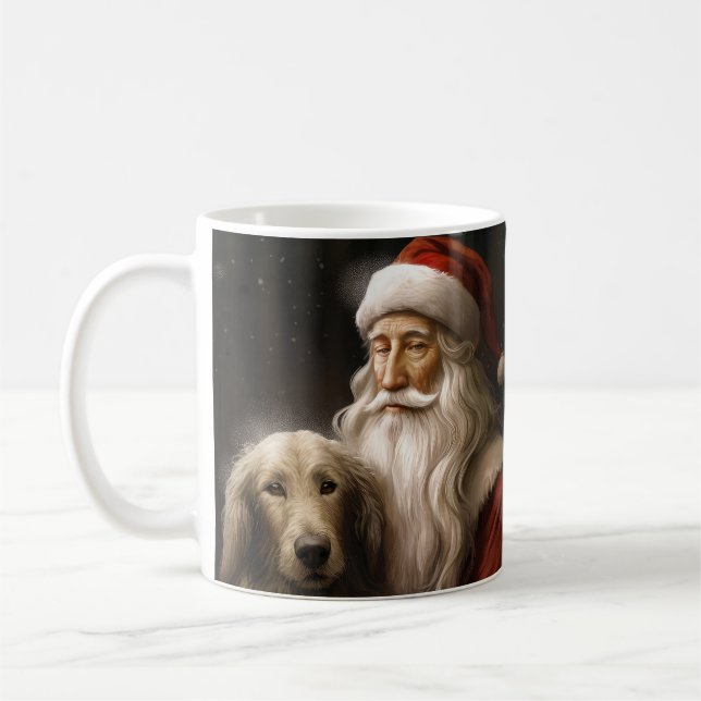 Mug La hache afghane avec le Père Noël Festif Noël (Gauche)