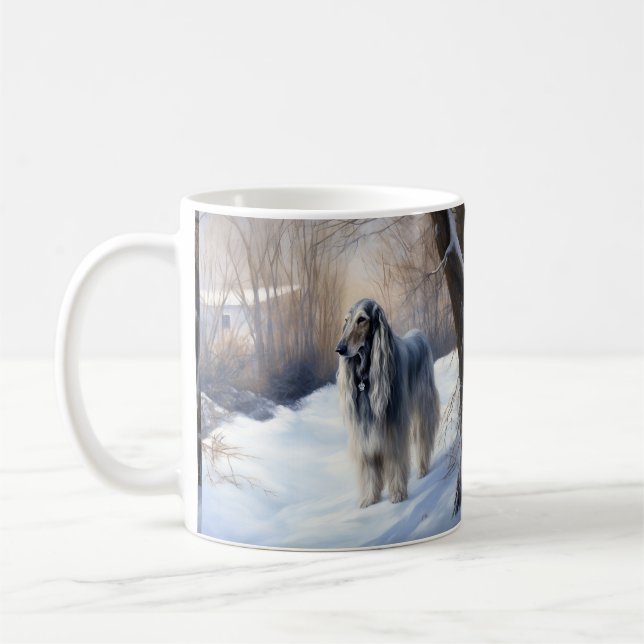 Mug La Hanche Afghane Laisser Neige Noël (Gauche)