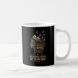 Mug La lecture libère mon esprit pour les amoureux des