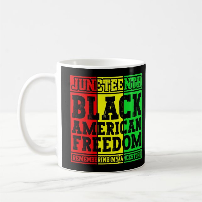 Mug La liberté noire-américaine du 19ème siècle en sou (Gauche)