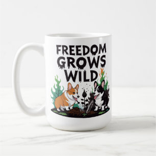 Mug La liberté pousse à l'état sauvage – Dessin animé 