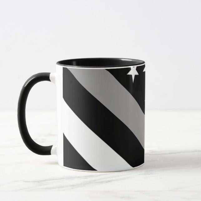 Mug La ligne argentée mince drapeau (Gauche)