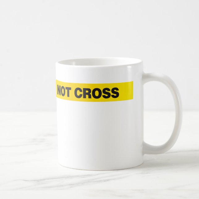Mug la ligne de police ne croisent pas (Droite)
