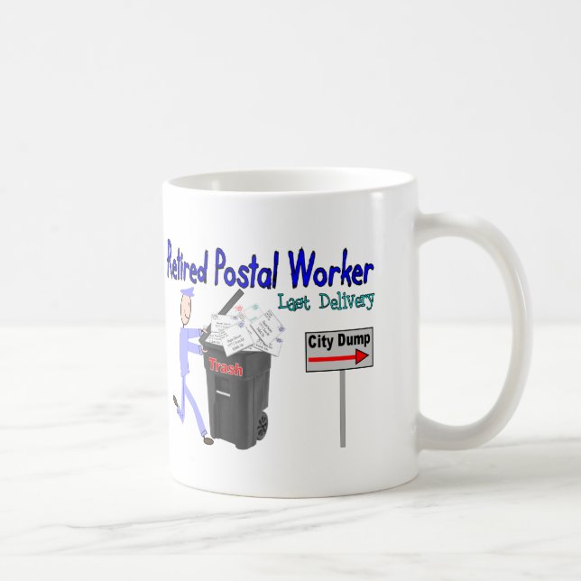 Mug La livraison retirée de bout de travailleur postal (Droite)